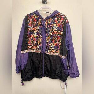 Colorful Hooded Windbreaker Jacket